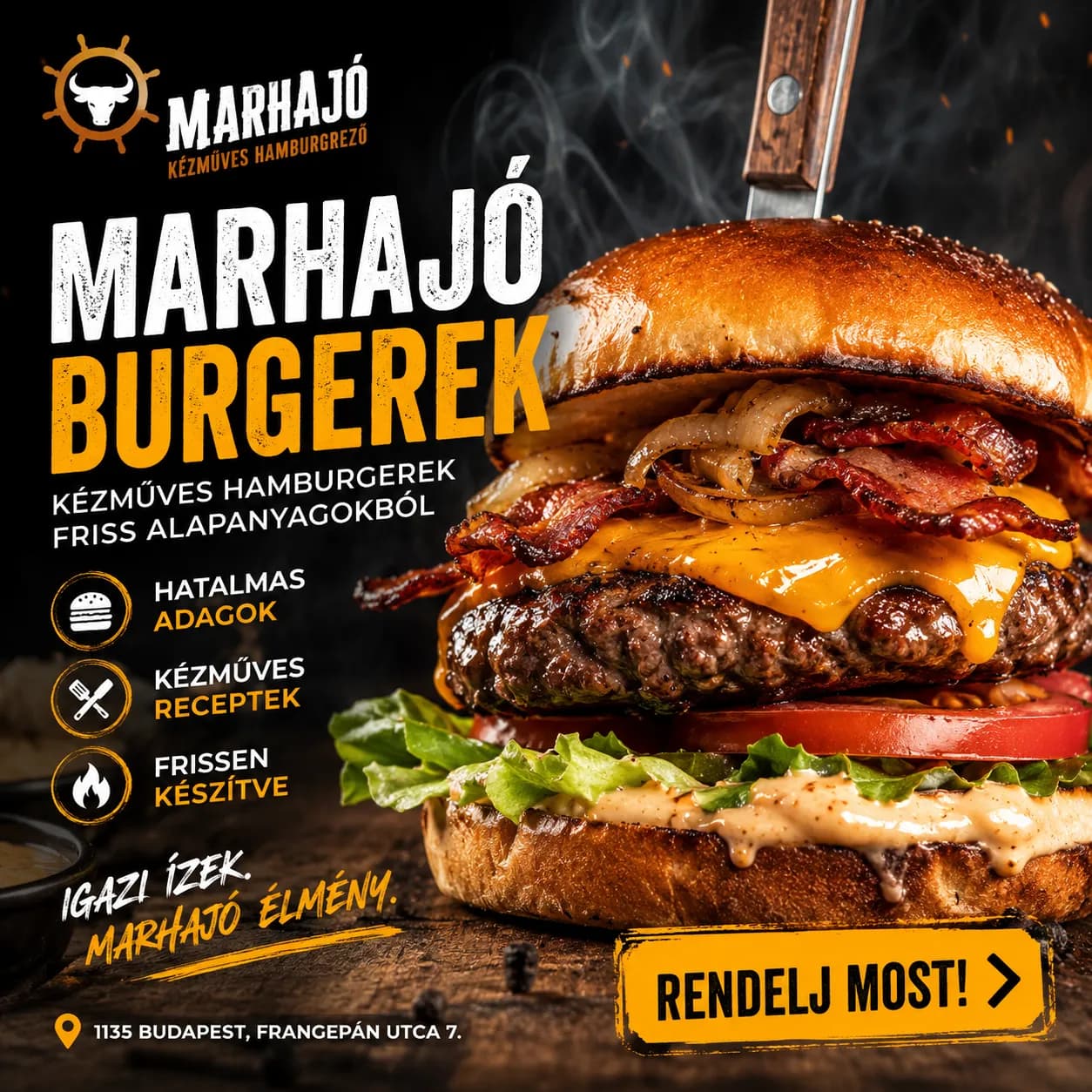 🍔 Marhajó Kézműves Hamburgerező – Amikor a hamburger több, mint egy gyors étel