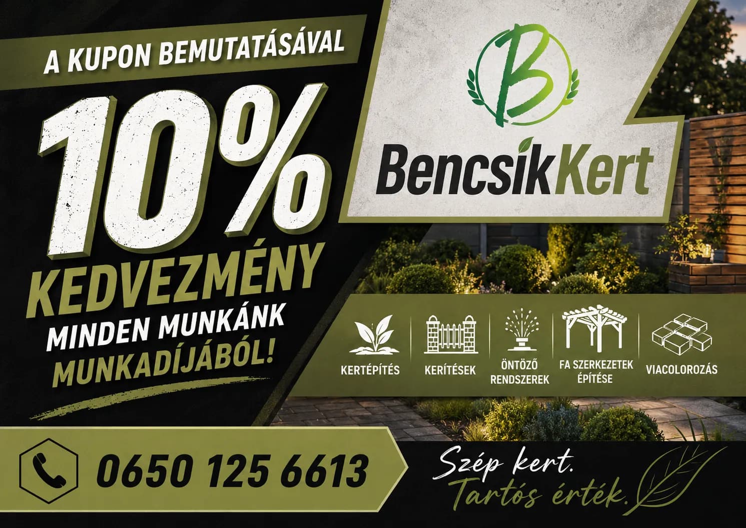 -10% kedvezmény minden szolgáltatásra