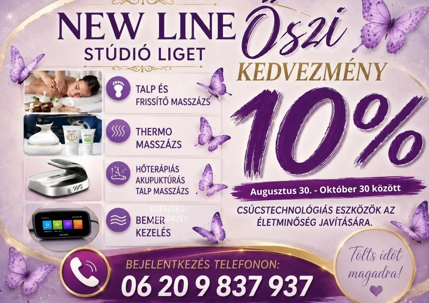 -10% kedvezmény minden szolgáltatásra