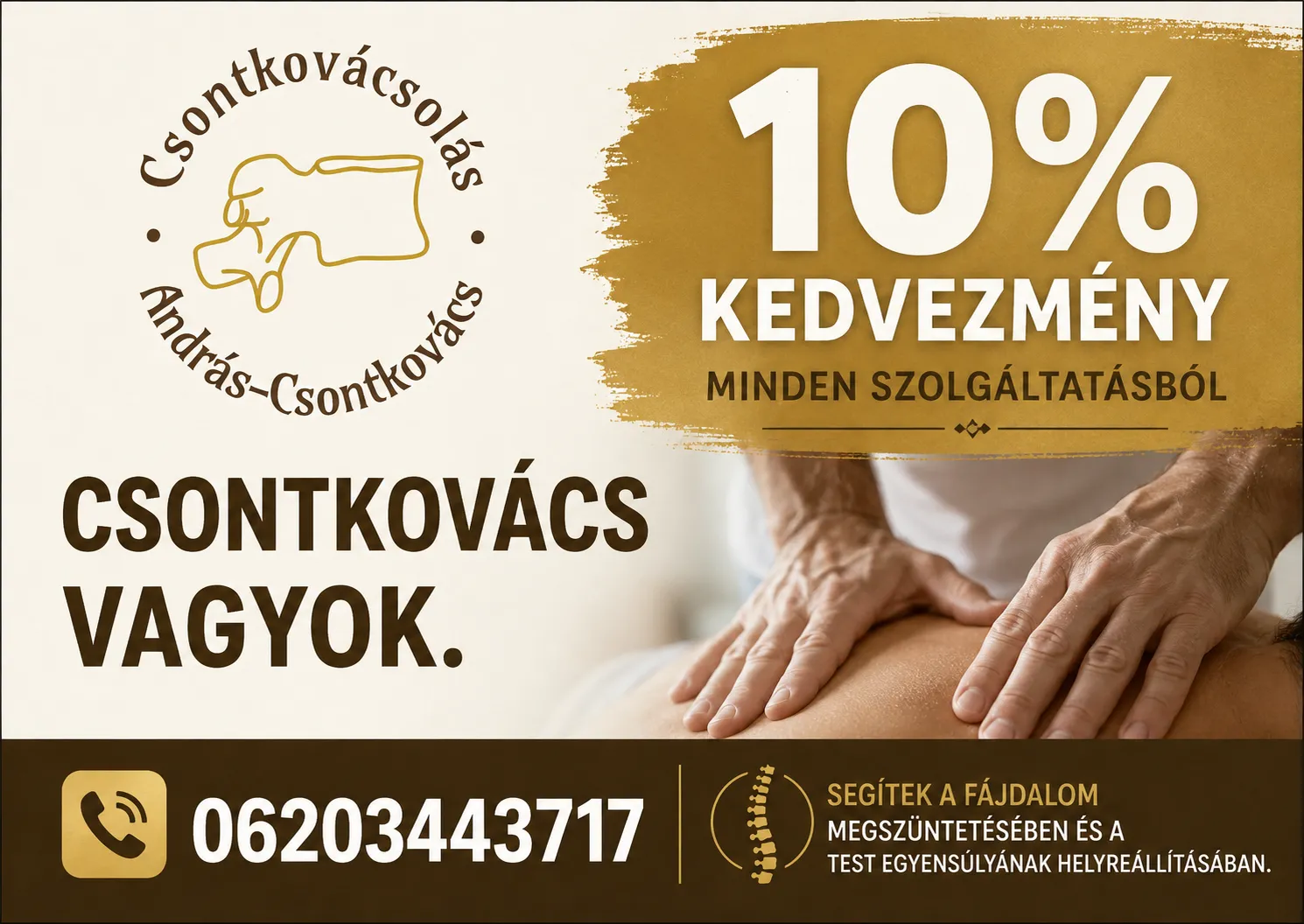 - 10% kedvezmény minden szolgáltatásból