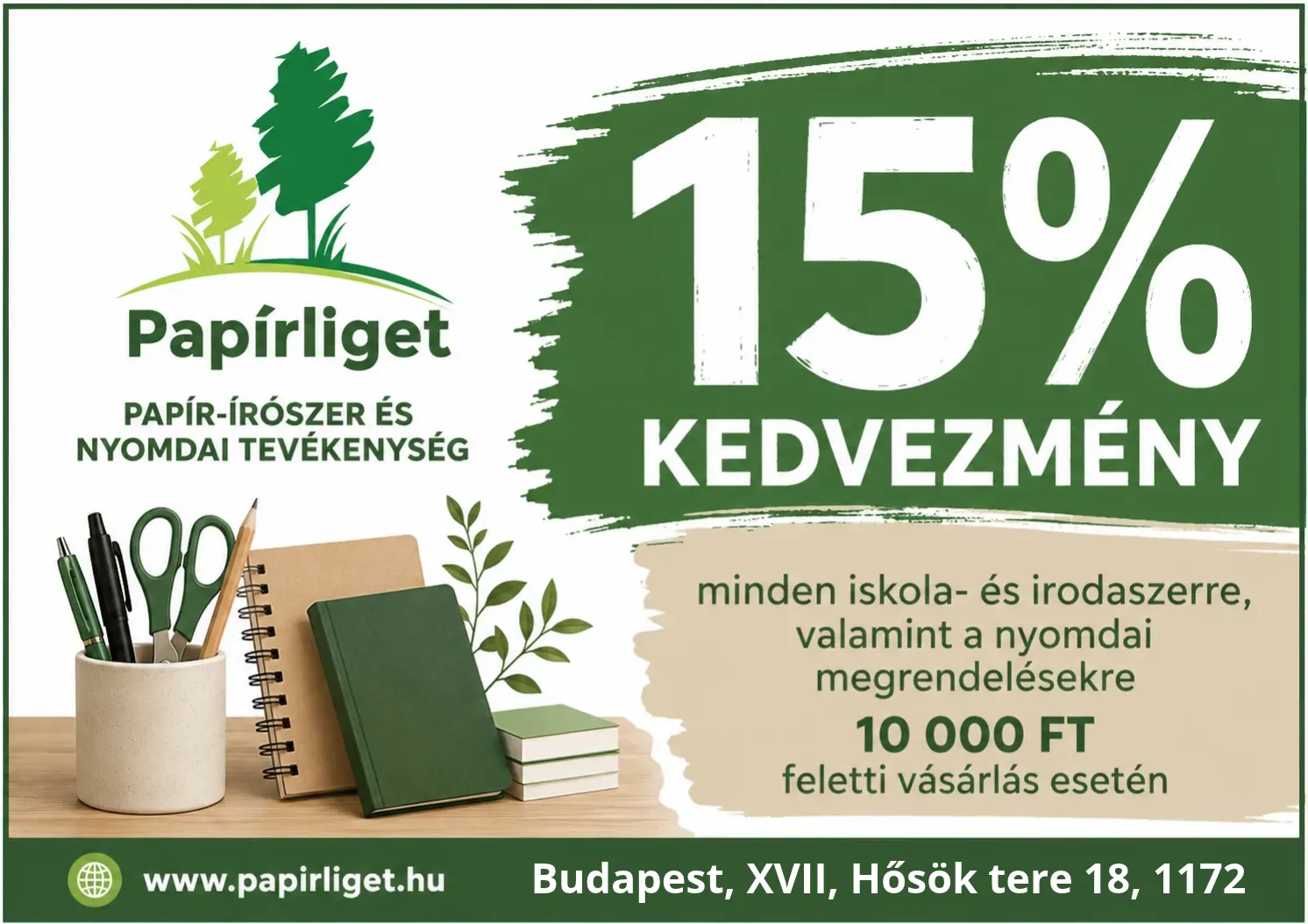 15% kedvezmény